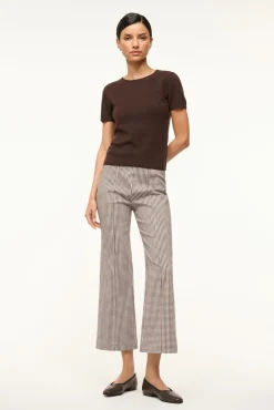 STAUD EASY CASHMERE TEE DARK CHOCOLATE> Tops