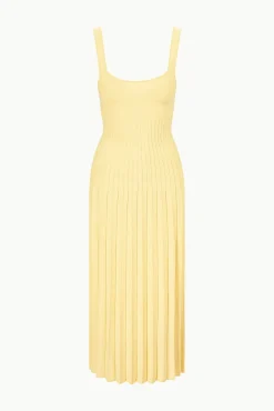 STAUD ELLISON DRESS LEMON DROP><noscript><img width=