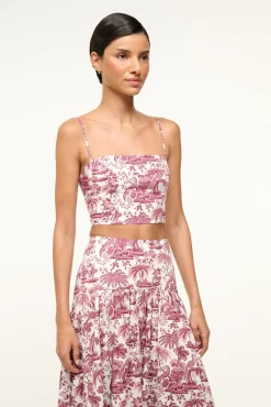 STAUD FEDERICO TANK BORDEAUX TOILE><noscript><img width=