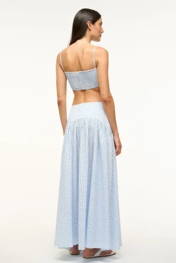 STAUD FEDERICO TANK SKY GINGHAM><noscript><img width=