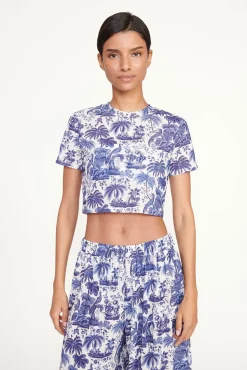STAUD FERNANDA TOP BLUE TOILE><noscript><img width=