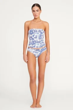 STAUD FRANCESCA BIKINI TOP BLUE TOILE><noscript><img width=