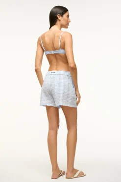 STAUD GABI SHORT SKY GINGHAM><noscript><img width=