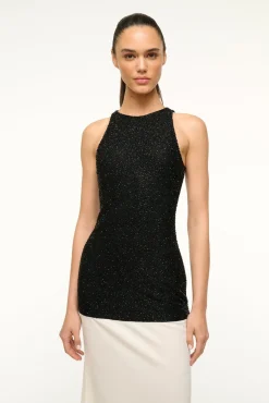 STAUD GABRIELLE DRESS BLACK IVORY> The Evening Edit|Maxi Dresses