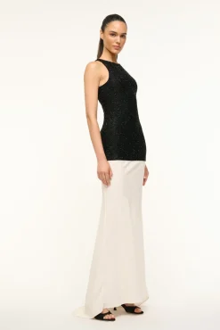 STAUD GABRIELLE DRESS BLACK IVORY><noscript><img width=