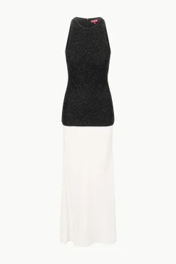 STAUD GABRIELLE DRESS BLACK IVORY><noscript><img width=