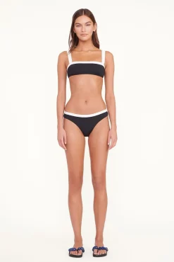 STAUD GEMMA BIKINI BOTTOM BLACK WHITE> Swim|Bikinis