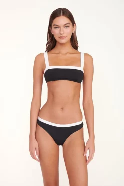 STAUD GEMMA BIKINI BOTTOM BLACK WHITE><noscript><img width=