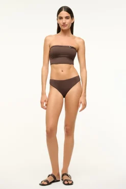 STAUD GEMMA BIKINI BOTTOM DARK CHOCOLATE> Swim|Bikinis