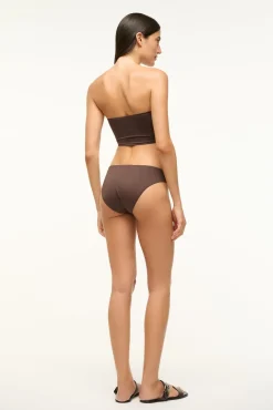 STAUD GEMMA BIKINI BOTTOM DARK CHOCOLATE> Swim|Bikinis