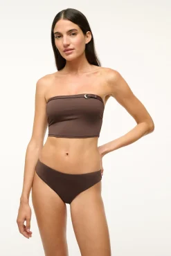 STAUD GEMMA BIKINI BOTTOM DARK CHOCOLATE><noscript><img width=