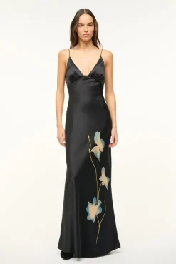 STAUD HANK DRESS BOTANICAL SHADOWS> The Evening Edit|Maxi Dresses