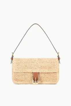 STAUD HARLOW RAFFIA BAG NATURAL TAN> Swim|Shoulder