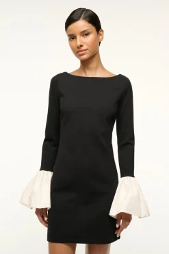 STAUD HAWTHORNE DRESS BLACK IVORY> The Evening Edit|Mini Dresses