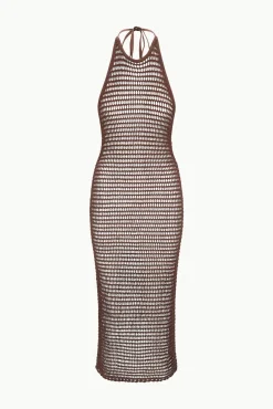 STAUD JANE DRESS DARK CHOCOLATE><noscript><img width=
