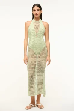 STAUD JANE DRESS PALE JADE> Swim|Cover-ups