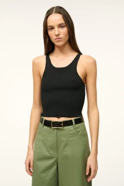 STAUD JEANS BELT - BLACK YELLOW GOLD> Accessories