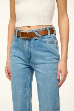 STAUD JEANS BELT - TAN YELLOW GOLD><noscript><img width=