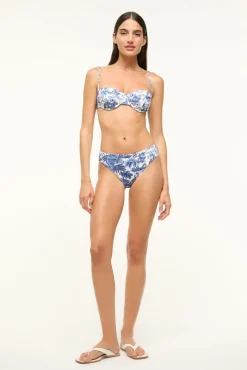 STAUD JO BALCONETTE BIKINI TOP BLUE TOILE><noscript><img width=