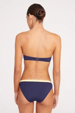 STAUD JO BALCONETTE BIKINI TOP NAVY COLORBLOCK><noscript><img width=