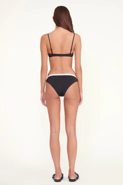 STAUD JO BALCONETTE BIKINI TOP BLACK WHITE><noscript><img width=
