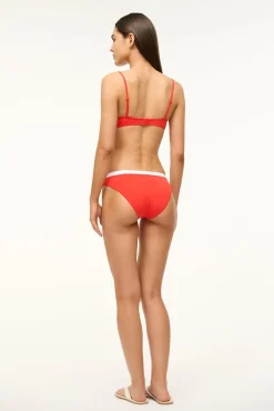 STAUD JO BALCONETTE TOP RED WHITE><noscript><img width=