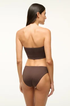 STAUD JUNO BIKINI TOP DARK CHOCOLATE> Swim|Bikinis