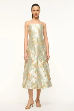 STAUD KENNEDY DRESS METALLIC BLOOM> Dresses|The Evening Edit