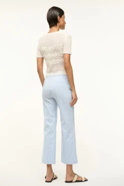 STAUD KNACK PANT SKY MICRO CHECK> Pants & Shorts