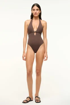 STAUD LA JOLLA ONE PIECE DARK CHOCOLATE> Swim|One Pieces