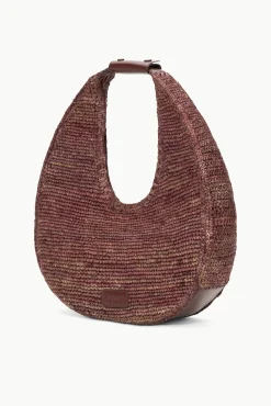 STAUD LARGE RAFFIA MOON TOTE BAG><noscript><img width=