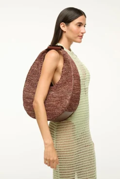 STAUD LARGE RAFFIA MOON TOTE BAG><noscript><img width=