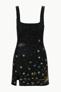 STAUD LE SABLE DRESS BLACK CELESTIAL><noscript><img width=