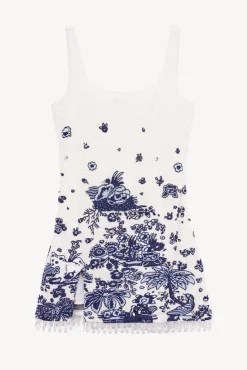 STAUD LE SABLE DRESS BLUE TOILE><noscript><img width=