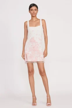 STAUD LE SABLE DRESS IVORY CHERRY BLOSSOM TOILE> Mini Dresses|Dresses