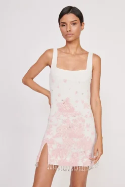 STAUD LE SABLE DRESS IVORY CHERRY BLOSSOM TOILE> Mini Dresses|Dresses