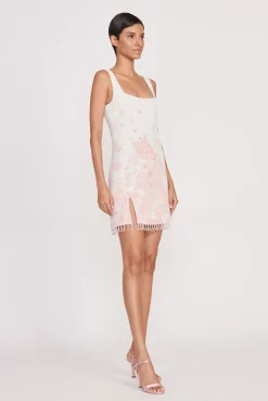 STAUD LE SABLE DRESS IVORY CHERRY BLOSSOM TOILE><noscript><img width=