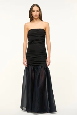 STAUD LIYA DRESS BLACK NAVY> The Evening Edit