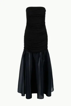 STAUD LIYA DRESS BLACK NAVY><noscript><img width=