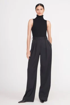 STAUD LUISA PANT BLACK SUITING><noscript><img width=