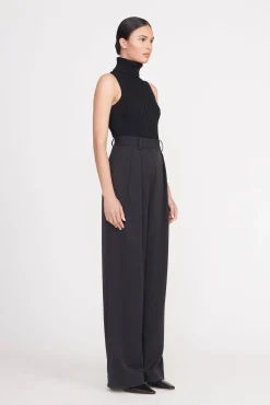 STAUD LUISA PANT BLACK SUITING><noscript><img width=