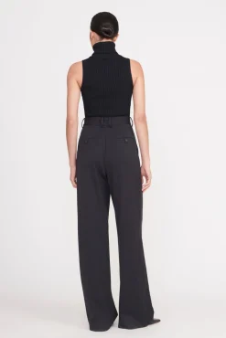 STAUD LUISA PANT BLACK SUITING><noscript><img width=