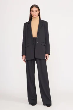 STAUD LUISA PANT BLACK SUITING><noscript><img width=
