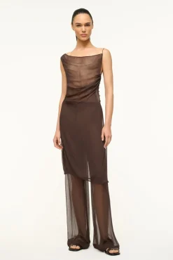 STAUD LUKE PANT DARK CHOCOLATE> Pants & Shorts|The Evening Edit
