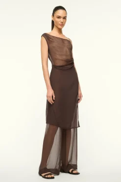 STAUD LUKE PANT DARK CHOCOLATE><noscript><img width=