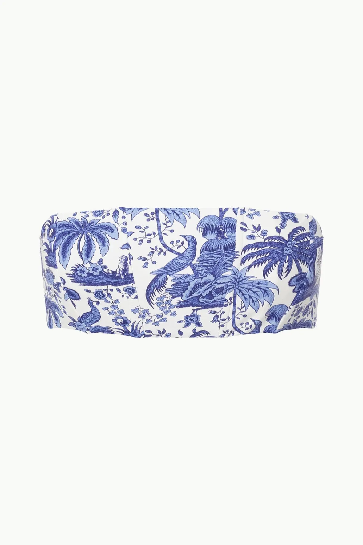 STAUD MALA BIKINI TOP BLUE TOILE> Swim|Bikinis