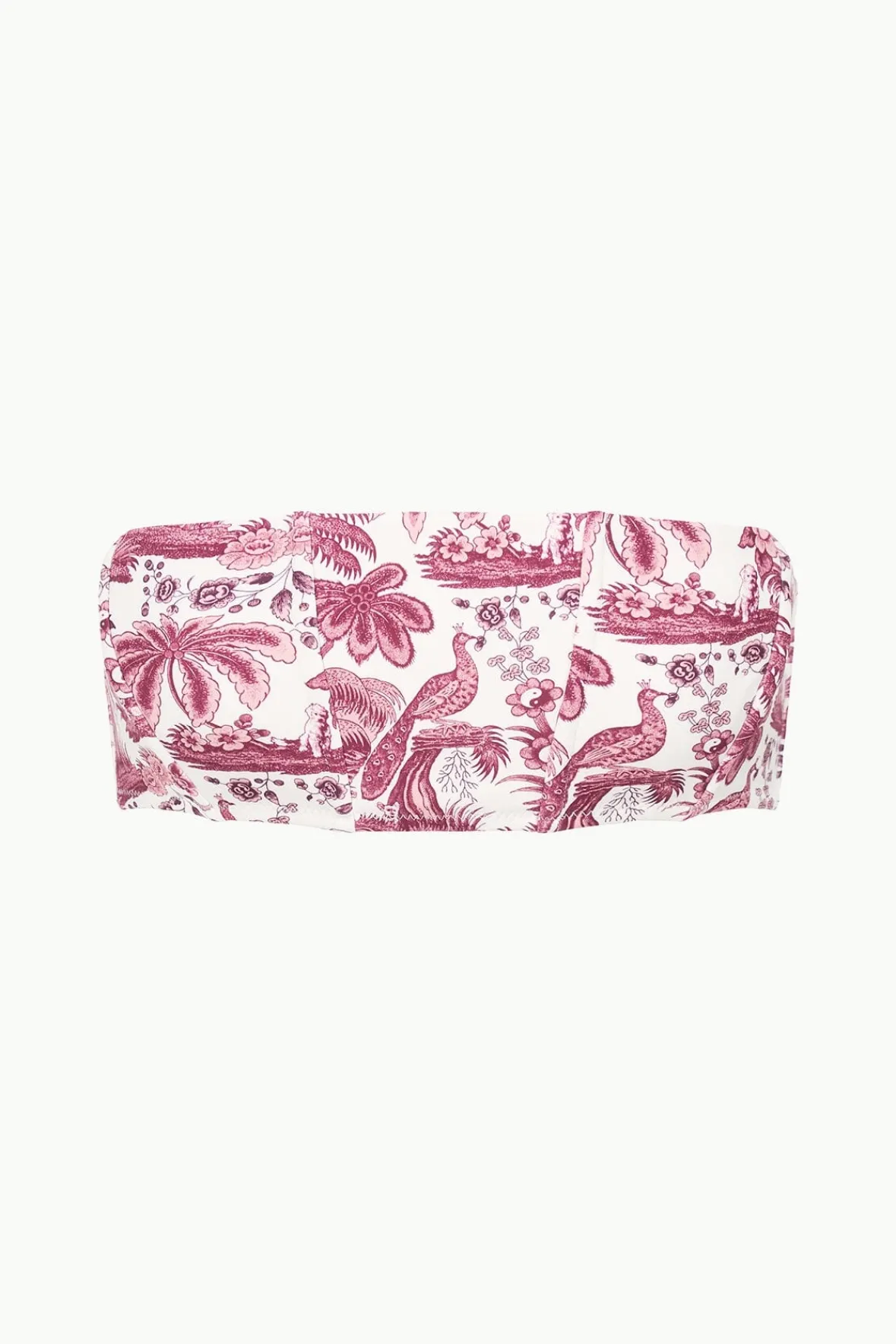 STAUD MALA BIKINI TOP BORDEAUX TOILE> Swim|Bikinis