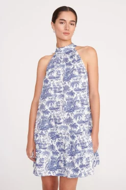 STAUD MARLOWE DRESS BLUE TOILE> Mini Dresses|Dresses