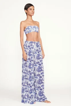 STAUD MARZA PANT BLUE TOILE> Swim|Cover-ups