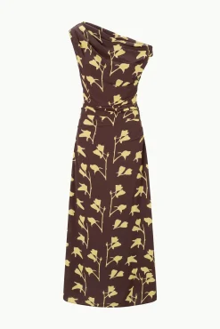 STAUD MAXI PHARE DRESS EARTH PRESSED FLORAL><noscript><img width=